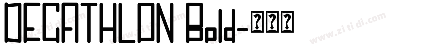 DECATHLON Bold字体转换